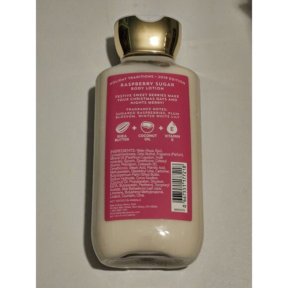Bath & Body‎ Works Raspberry Sugar 24hr Moisture Shea Lotion 8oz - Picture 4 of 5